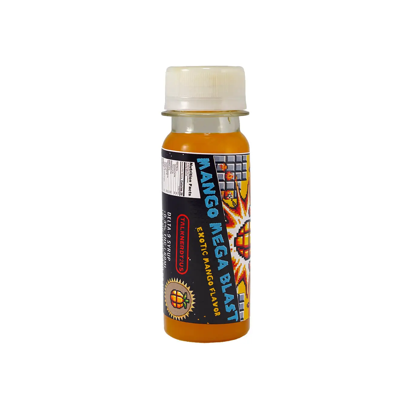 Nerdy Mango Mega Blast – 150mg Delta 9 THC HD9 Nano Syrup Shot – 60ml Drinkable Edible