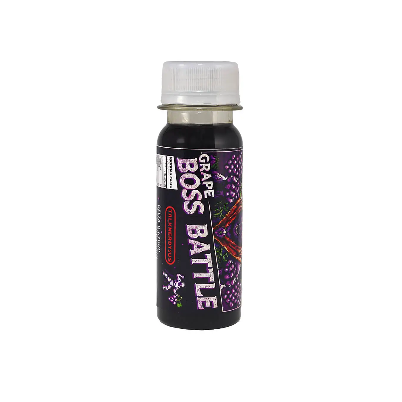 Nerdy Grape Boss Battle – 150mg Delta 9 THC HD9 Nano Syrup Shot – 60ml Drinkable Edible